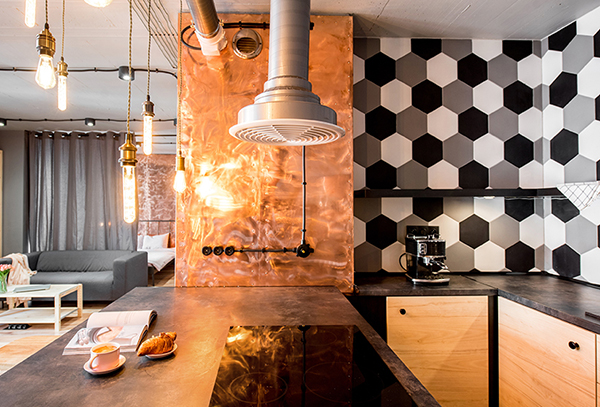 kitchen designs
                    inspired by old factories and industrial
                    spaces